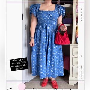 Doen Blue Floral Maxi Dress